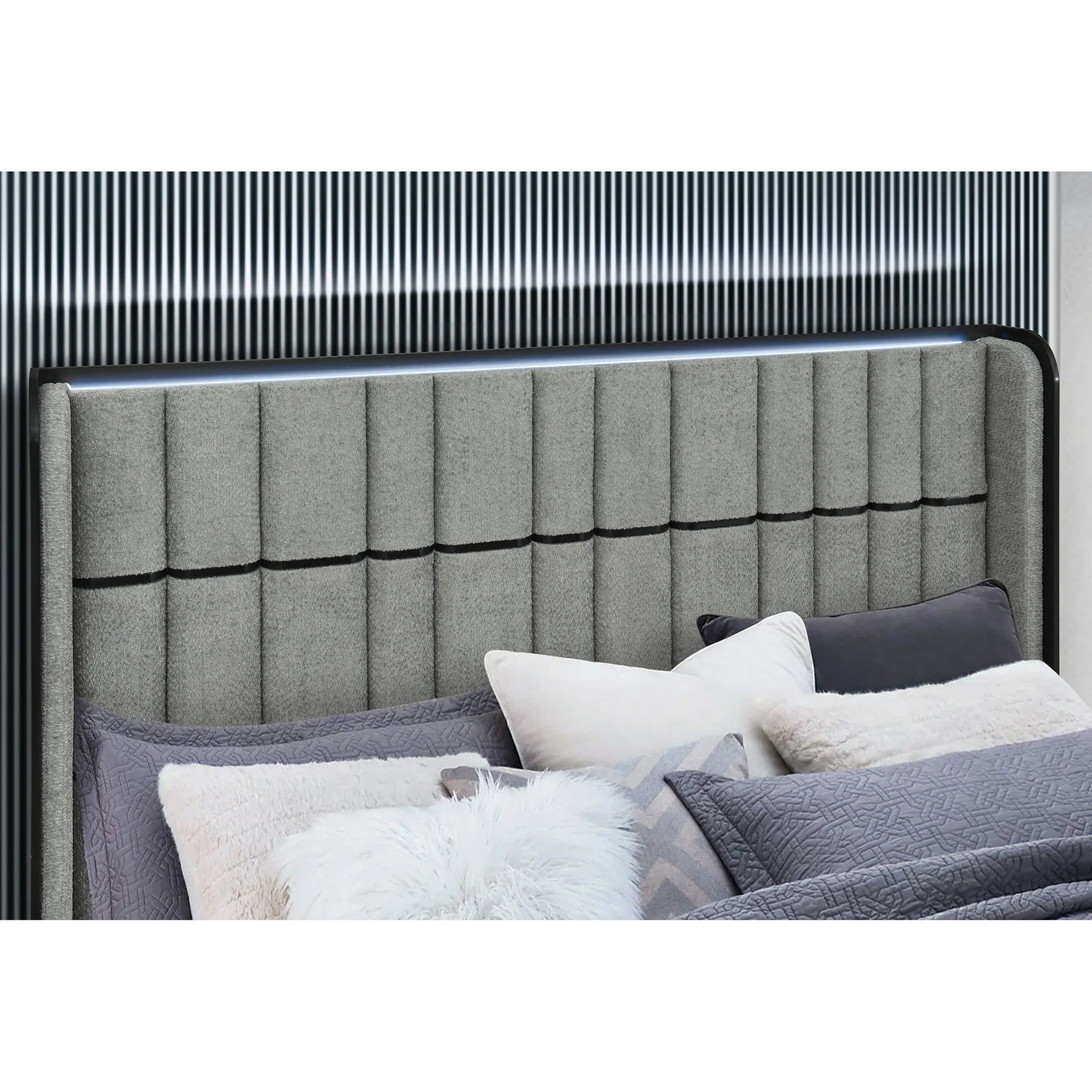 Isaiah - Bed With TV Lift-LED Speakers And Fireplace - Image 8
