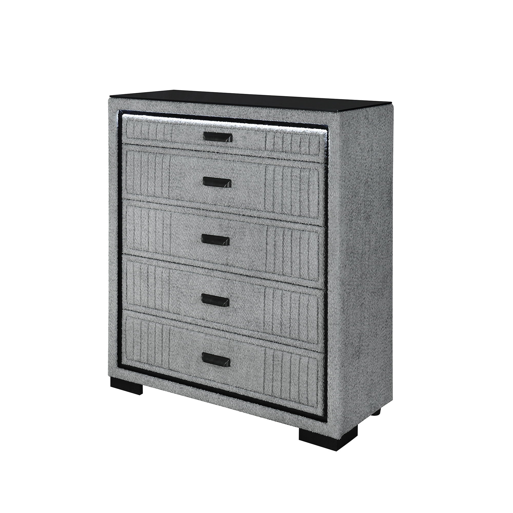 Isaiah - Upholstered Chest With LED Lighting - Image 3