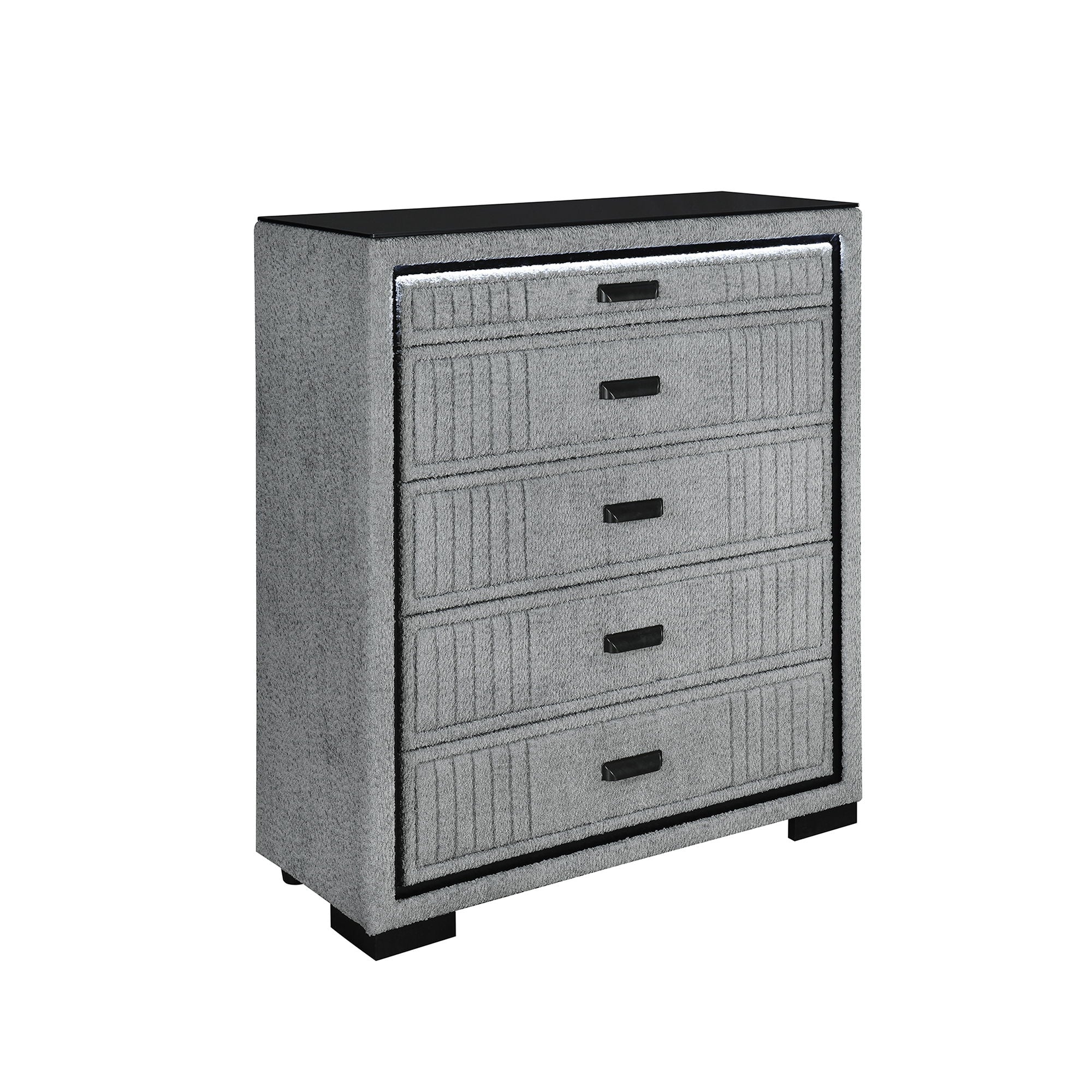 Isaiah - Upholstered Chest With LED Lighting - Image 4