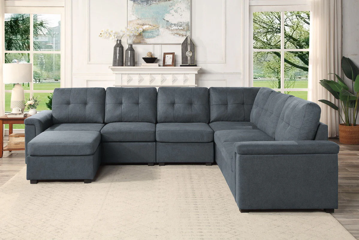 Isla - Fabric Sectional Sofa With Ottoman - Image 3