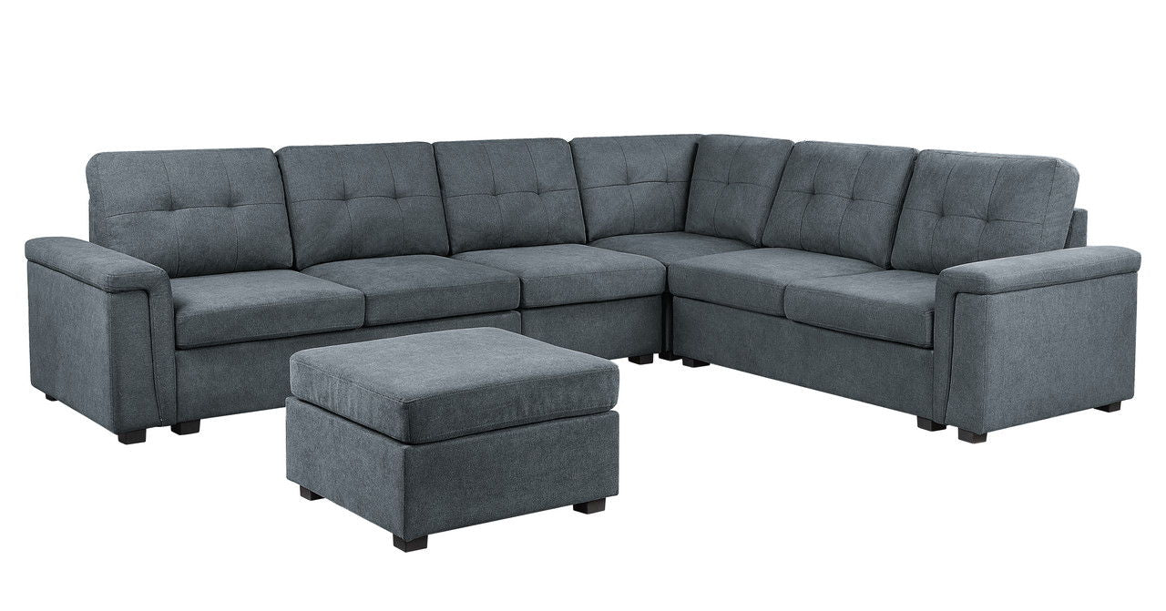 Isla - Fabric Sectional Sofa With Ottoman - Image 5