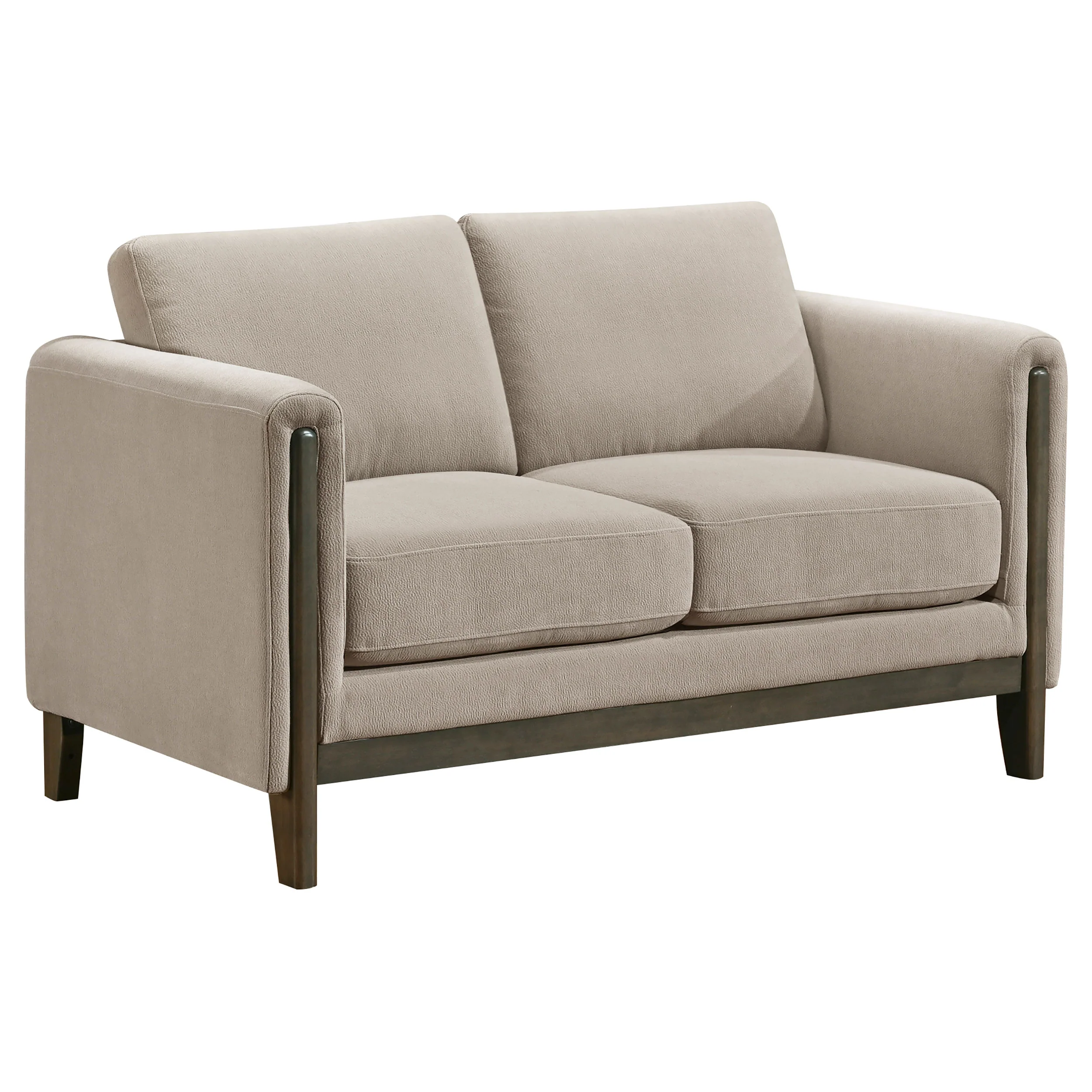 Islington - Fabric Upholstered Panel Arm Loveseat - Taupe - Image 10