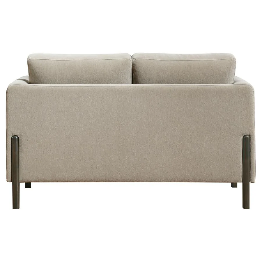 Islington - Fabric Upholstered Panel Arm Loveseat - Taupe - Image 5