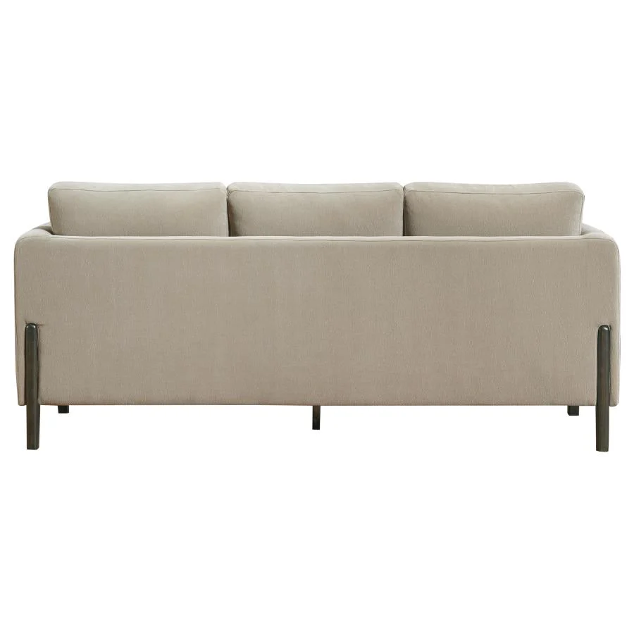 Islington - Fabric Upholstered Panel Arm Sofa - Taupe - Image 5