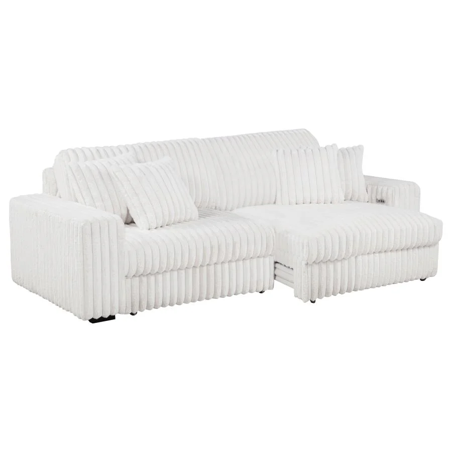 Jacana - Corduroy Upholstered Dual Power Chaise Sofa - Image 14