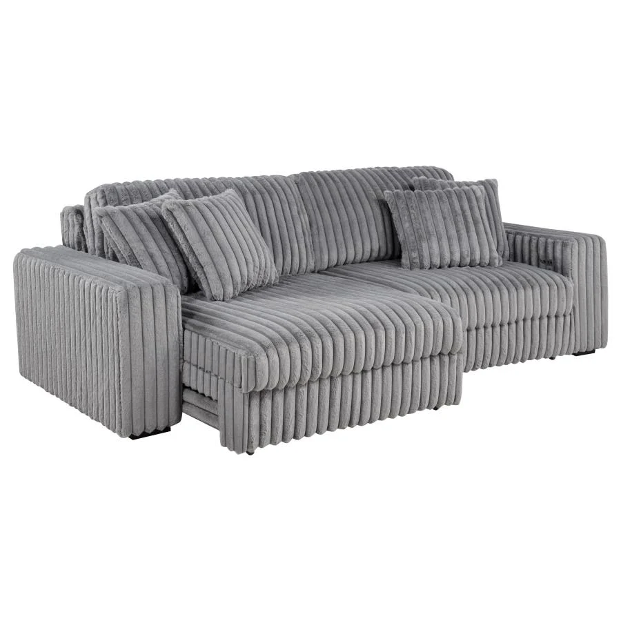 Jacana - Corduroy Upholstered Dual Power Chaise Sofa - Image 16