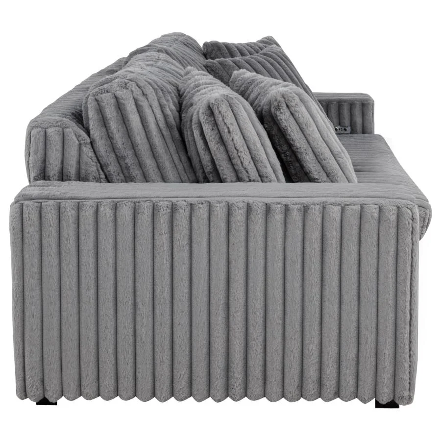 Jacana - Corduroy Upholstered Dual Power Chaise Sofa - Image 31