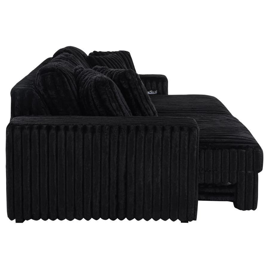 Jacana - Corduroy Upholstered Dual Power Chaise Sofa - Image 36
