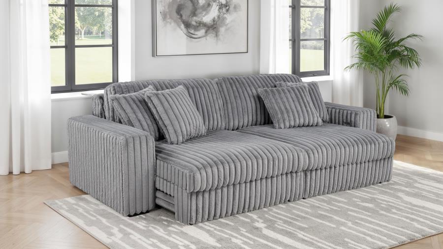 Jacana - Corduroy Upholstered Dual Power Chaise Sofa - Image 7