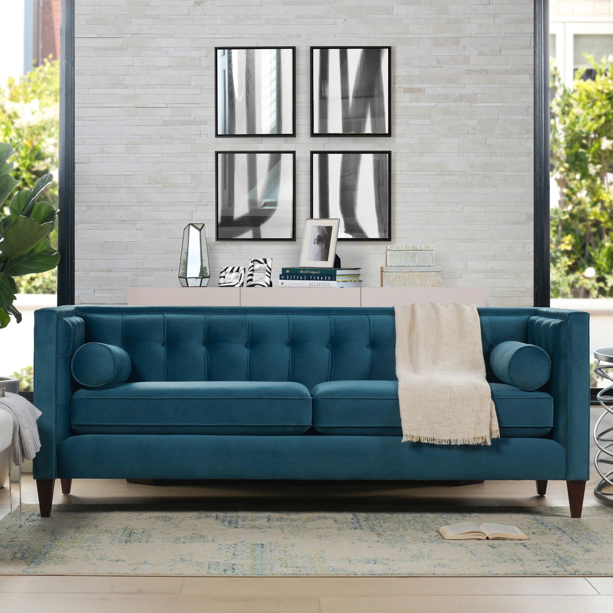 Jack - Modern Tuxedo Tufted Sofa - Image 2