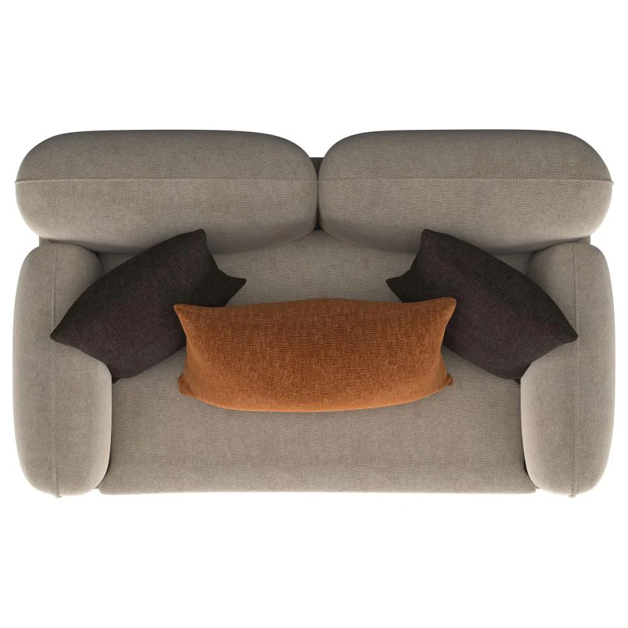 Jade - Chenille Upholstered Modern Track Arm Loveseat - Image 20
