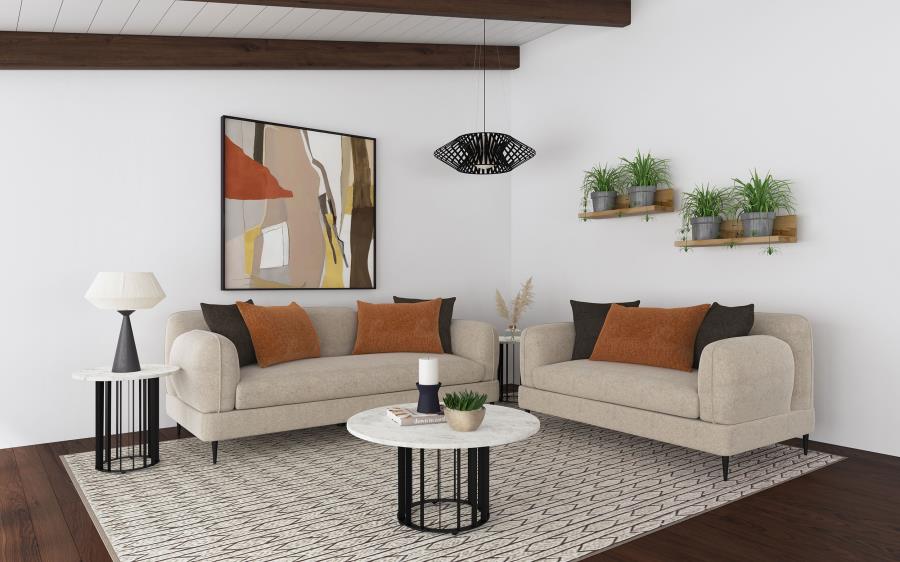 Jade - Chenille Upholstered Modern Track Arm Sofa - Image 28