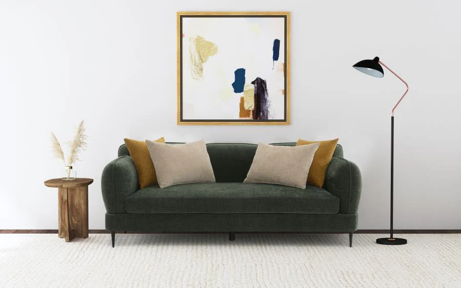 Jade - Chenille Upholstered Modern Track Arm Sofa - Image 3