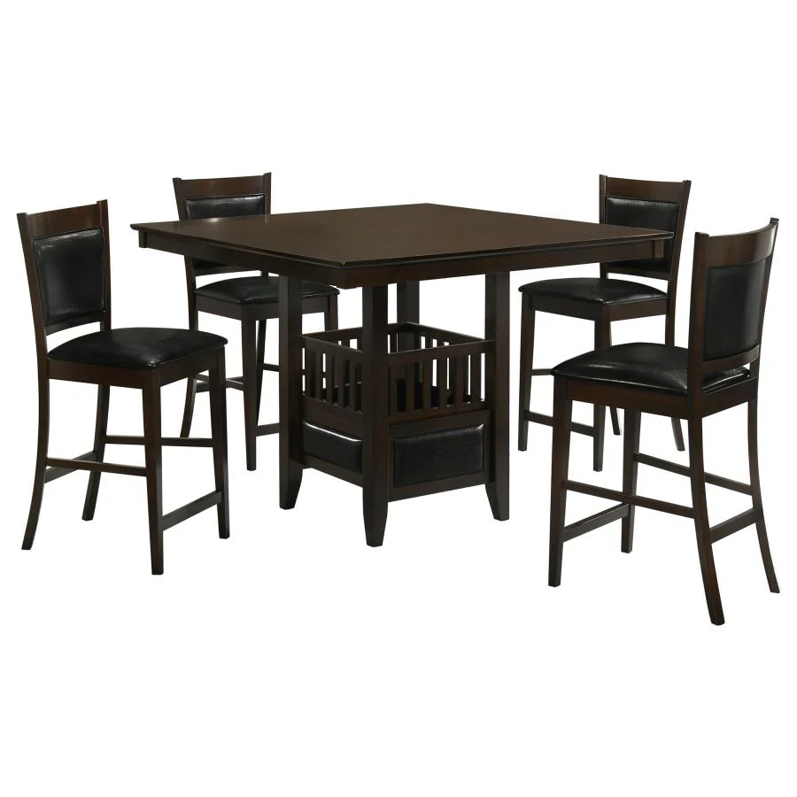 Jaden - 5 Piece Square Counter Height Dining Set - Espresso - Image 2
