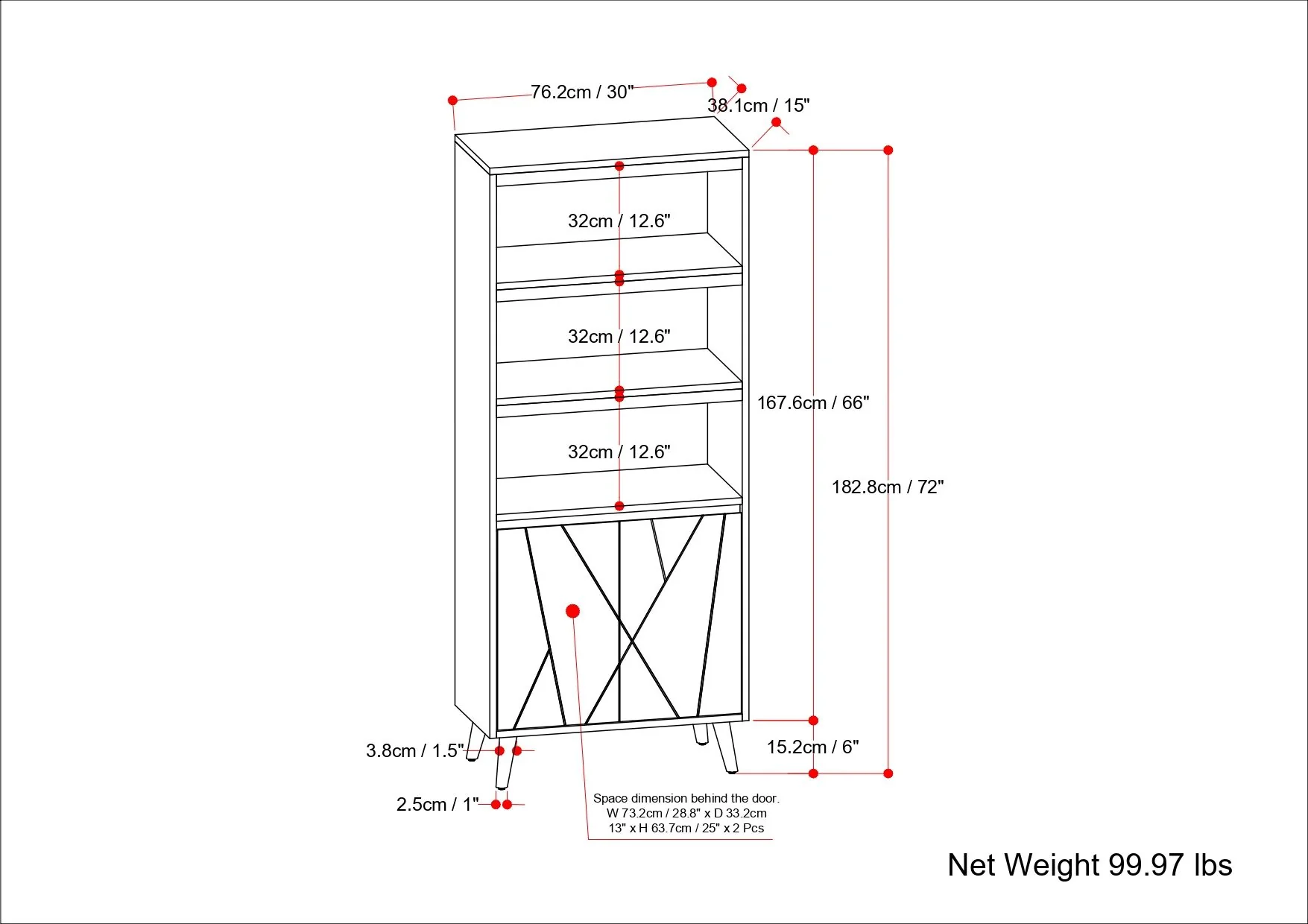 Jager - Bookshelf With Doors - Natural - Image 4
