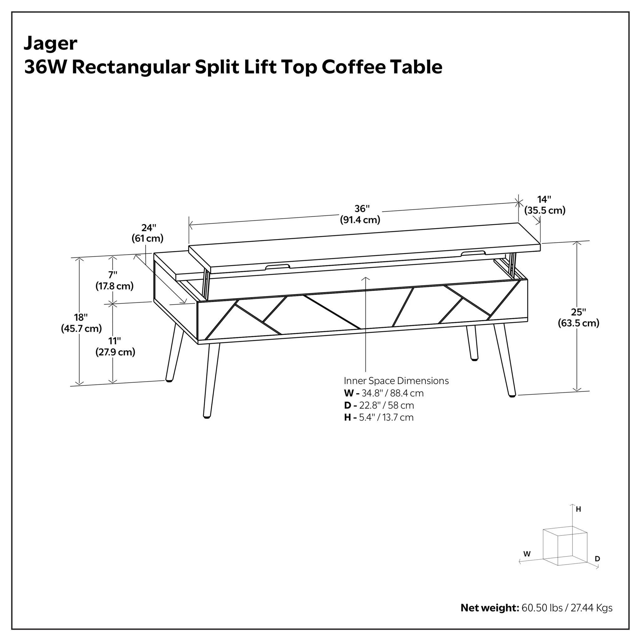 Jager - Lift Top Coffee Table Handcrafted - Image 9