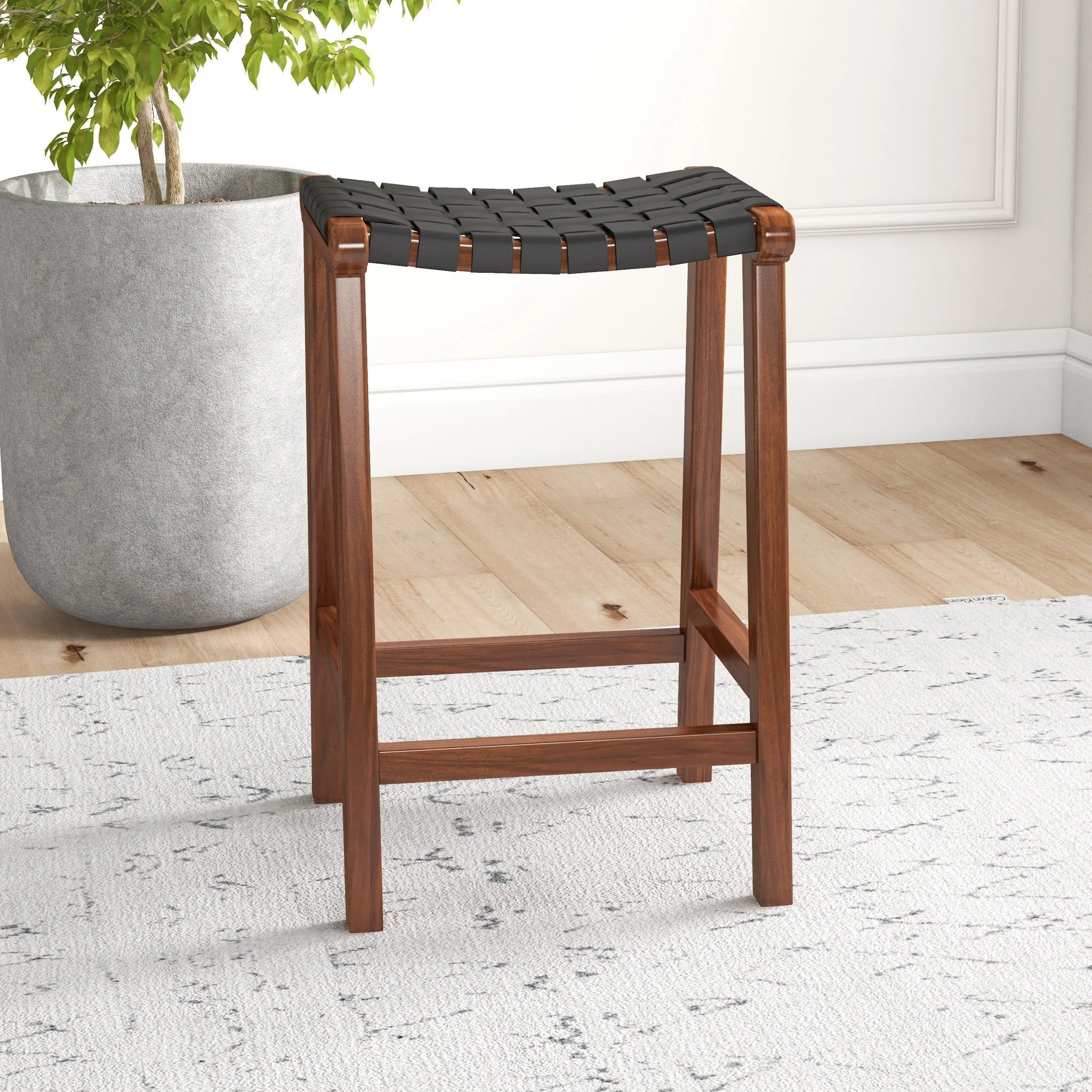 James - Mid-Century Modern Genuine Counter Stool - Image 7