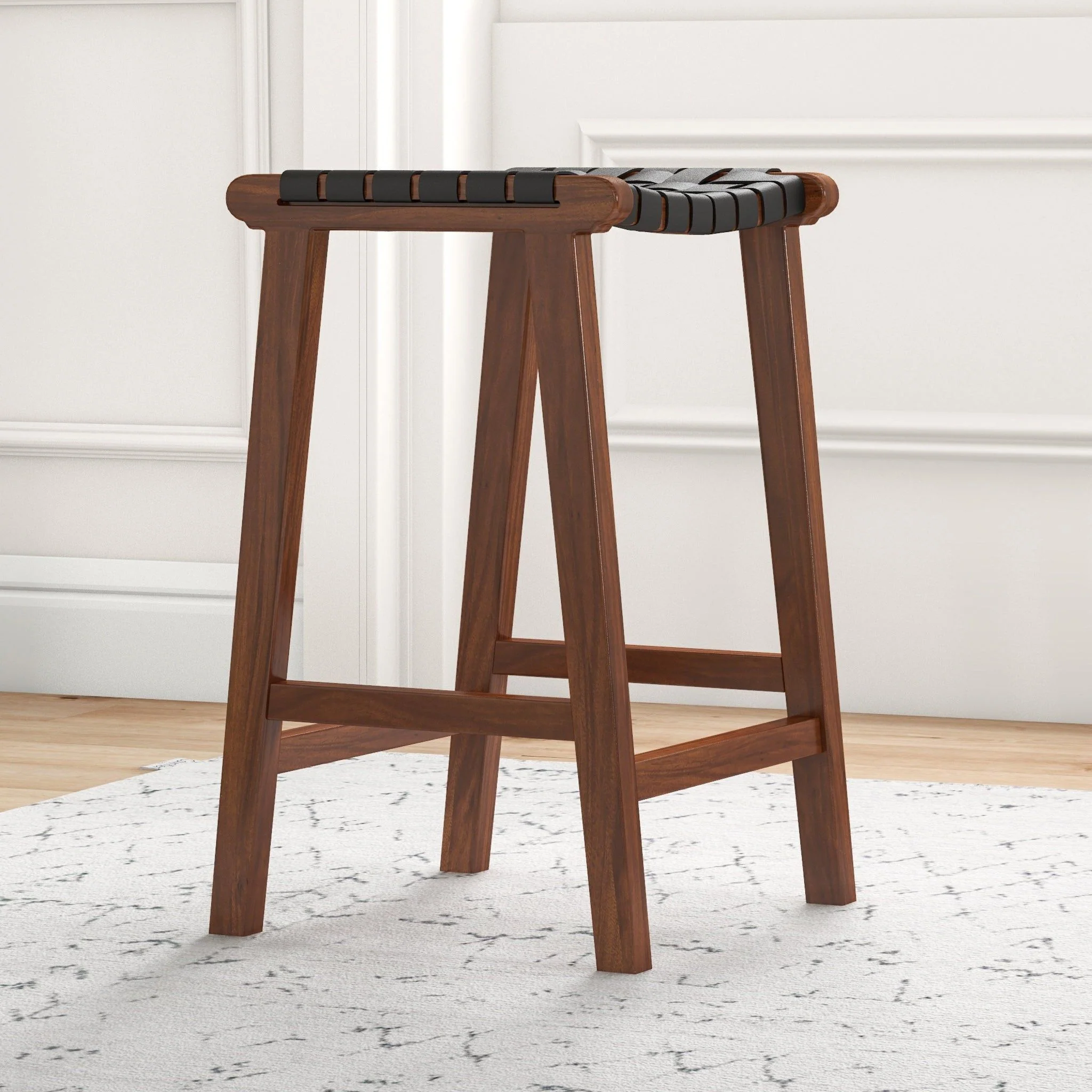 James - Mid-Century Modern Genuine Counter Stool - Image 9