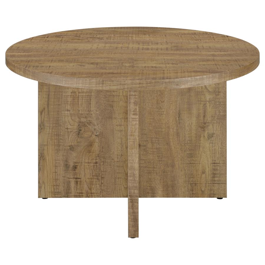 Jamestown - Round Composite Wood Dining Table - Mango - Image 3