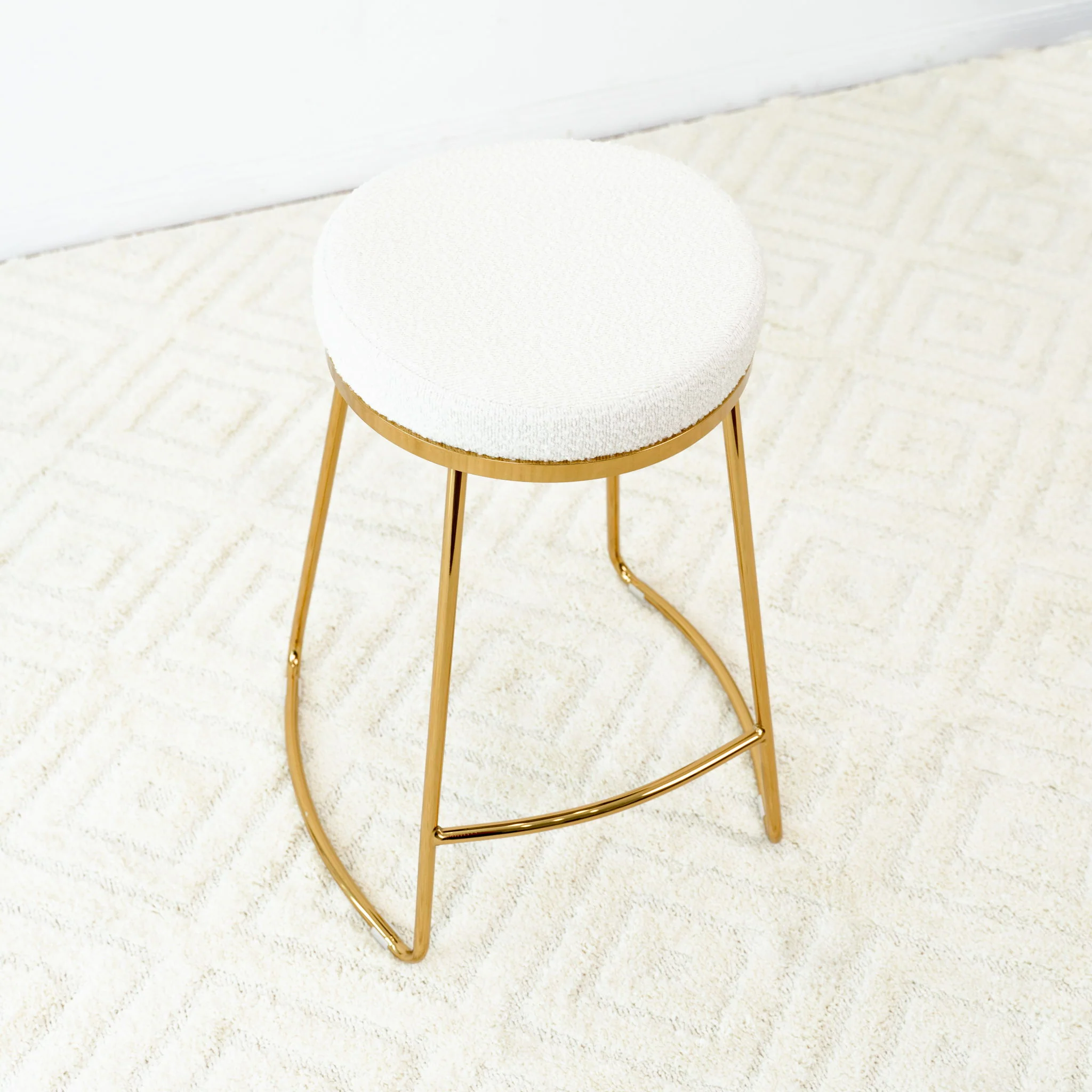 Jane - 26" Mid-Century Modern Luxury Upholstered Stool - Image 3