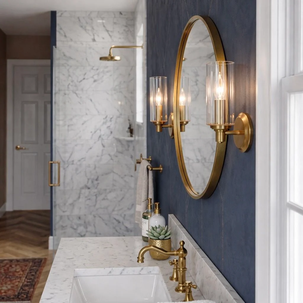 Jardin - Single Light Wall Sconce With Clear Ribbed Satin - Clear / Gold