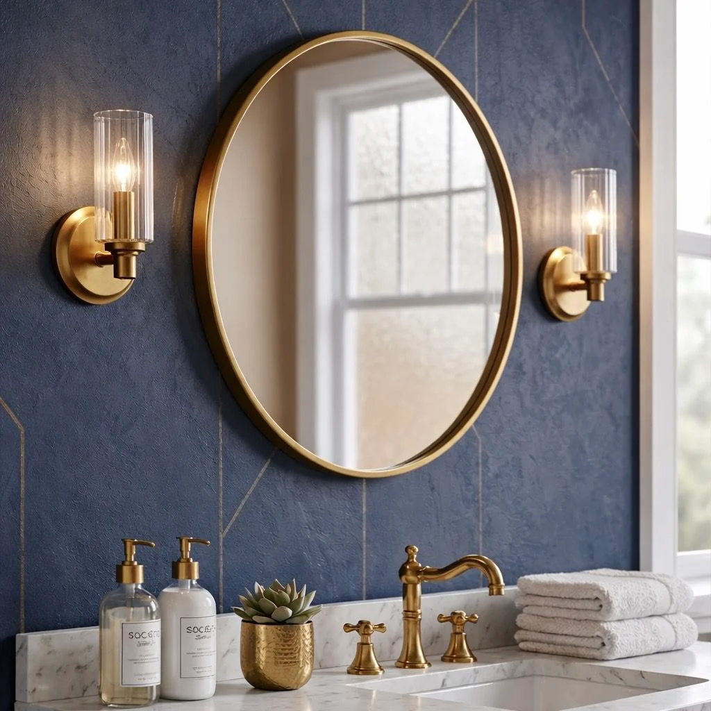 Jardin - Single Light Wall Sconce With Clear Ribbed Satin - Clear / Gold - Image 3