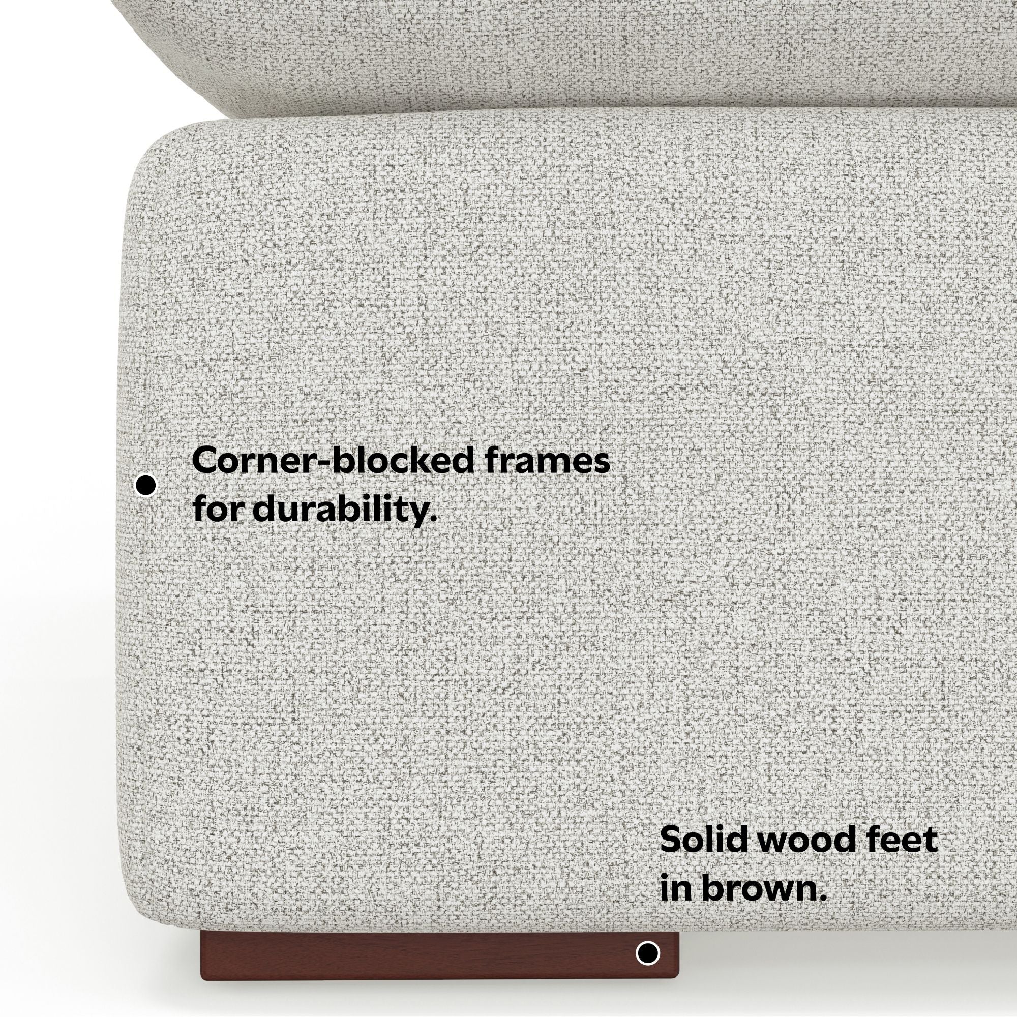 Jasmine - Left Arm Sofa Module - Gray - Image 7