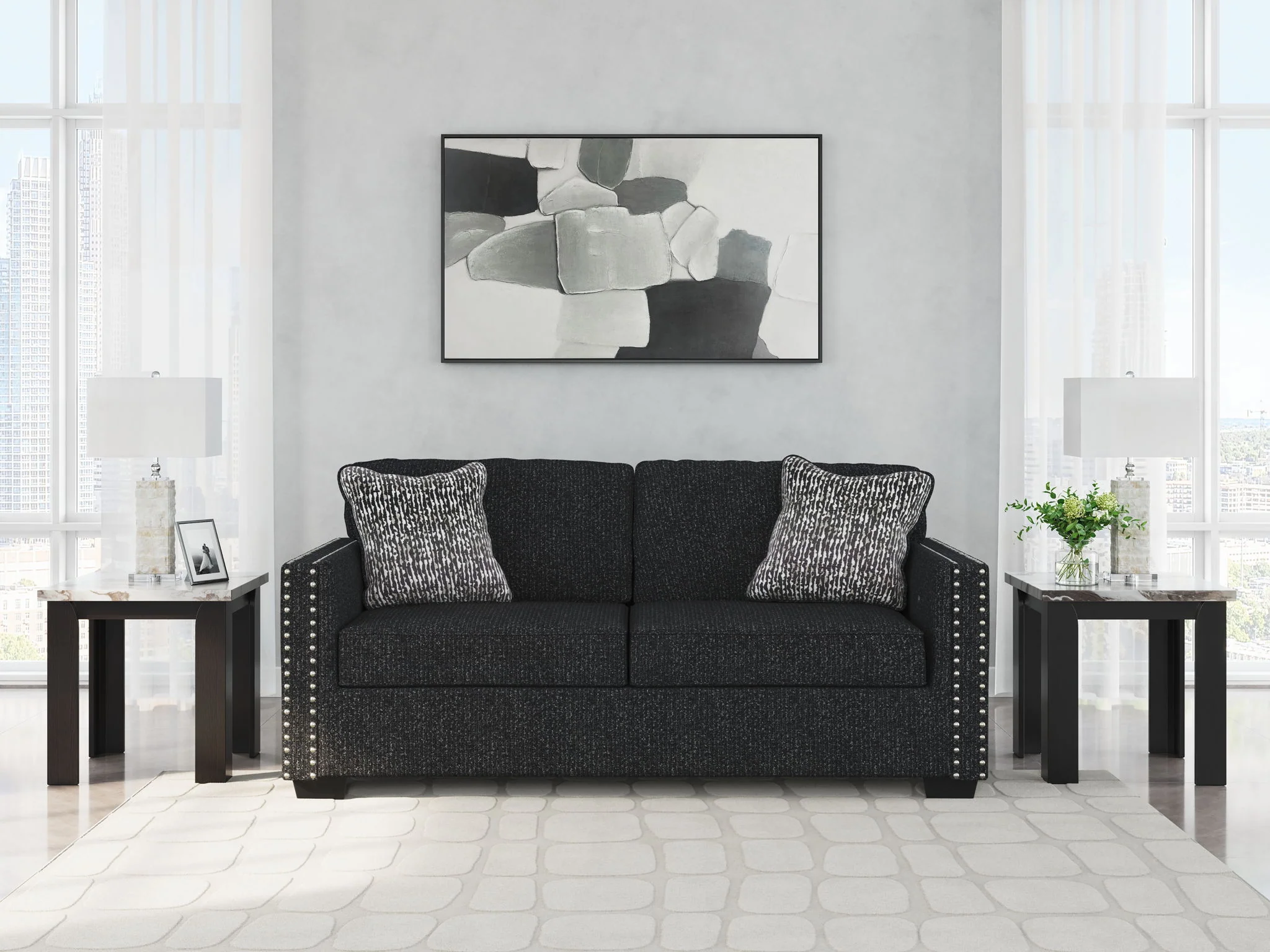Jasmine Peaks - Sofa - Coal - Image 8