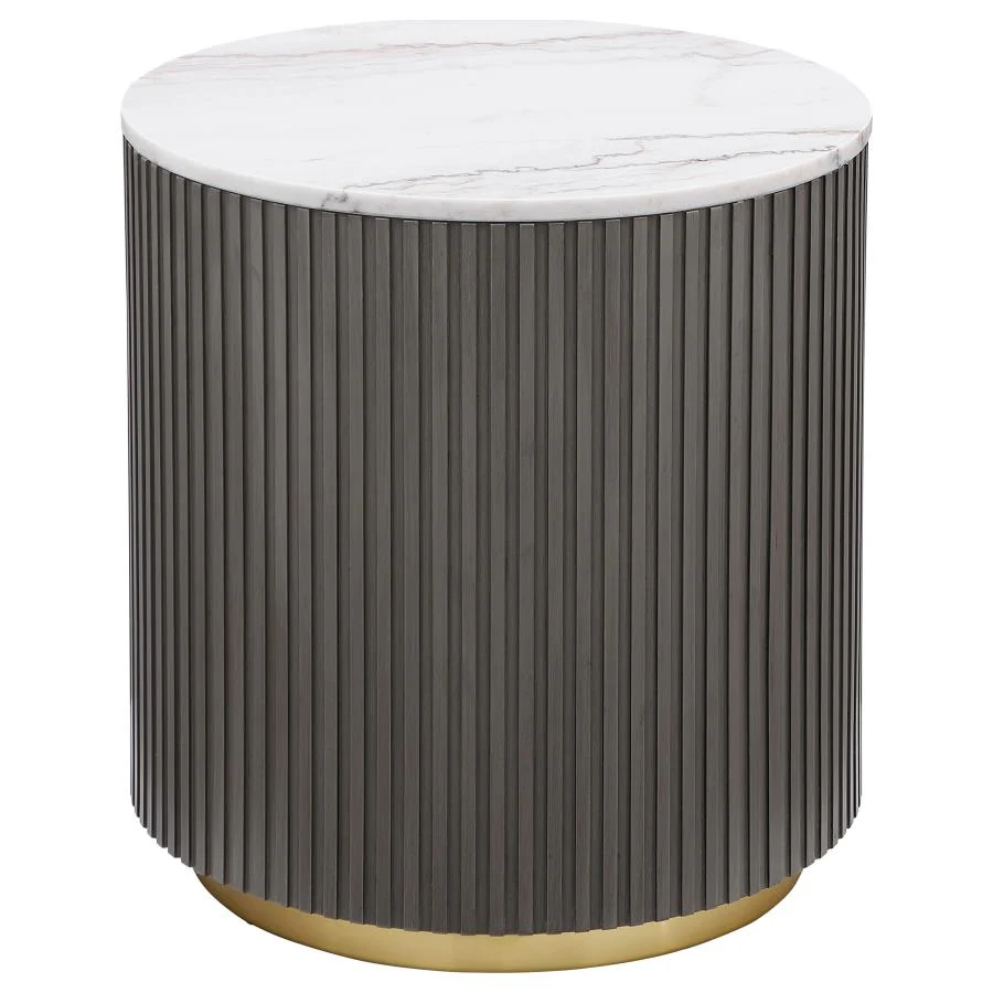 Jason - Round Marble Coffee Table Set - Image 6