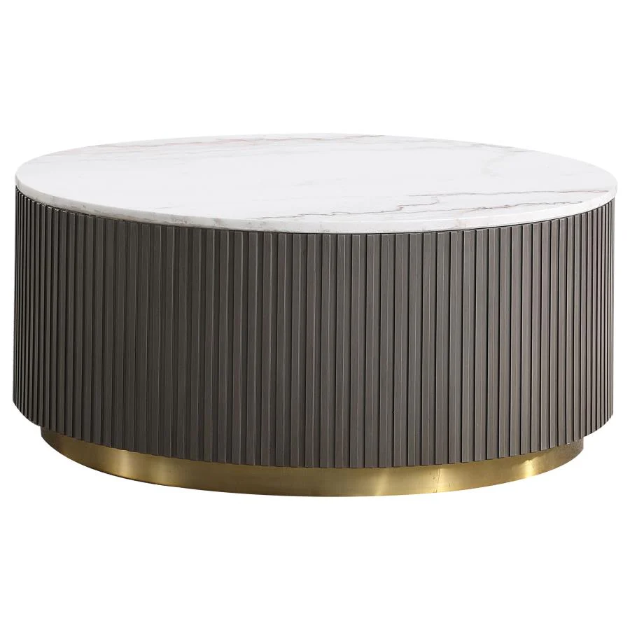 Jason - Round Marble Coffee Table Set - Image 8