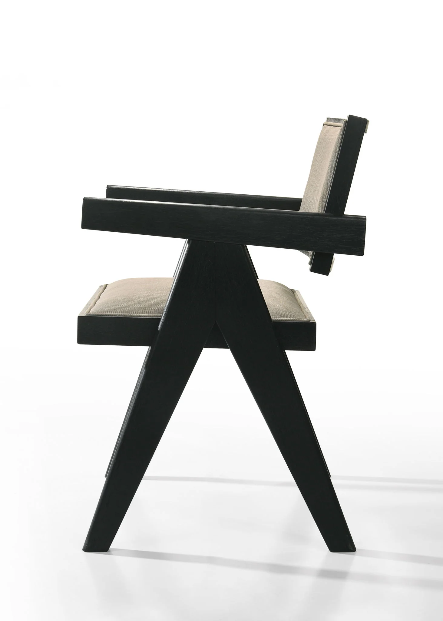 Jasper - Dining Arm Chairs With Upholstered Seat (Set of 2) - Ebony Black / Beige - Image 6