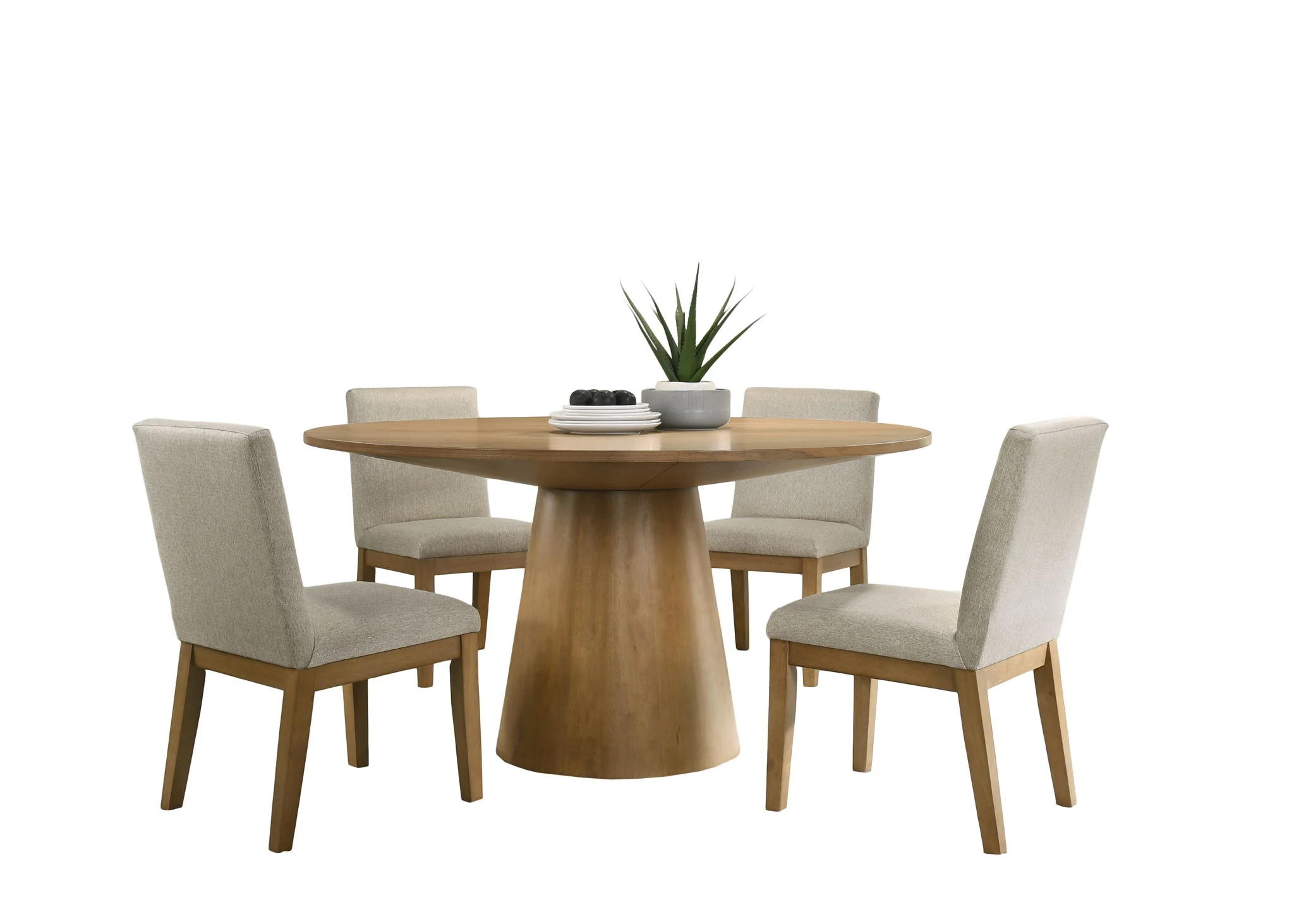 Jasper - Wide Contemporary Round Dining Table Set - Image 9