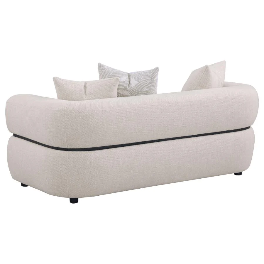 Jeanette - Fabric Upholstered Round Arm Sofa Set - Image 11