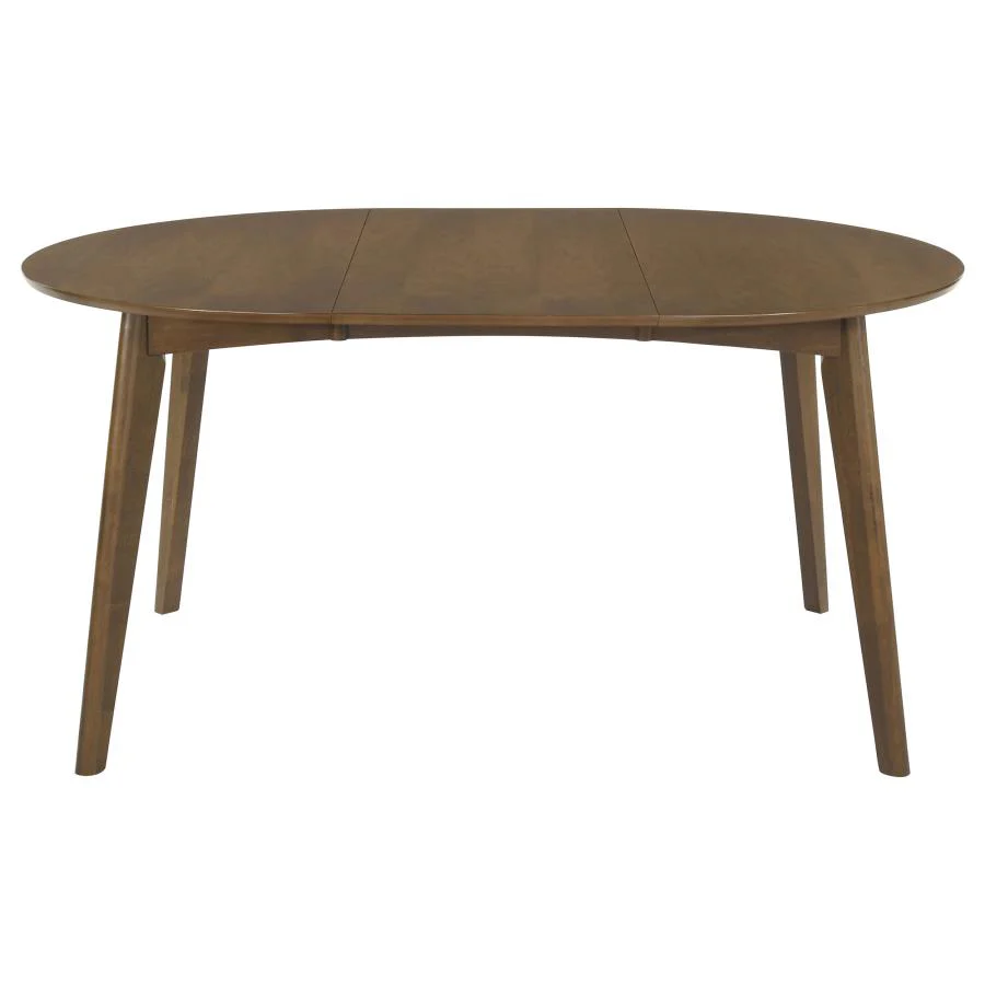 Jedda - Oval Extension Leaf Dining Table - Dark Walnut - Image 3