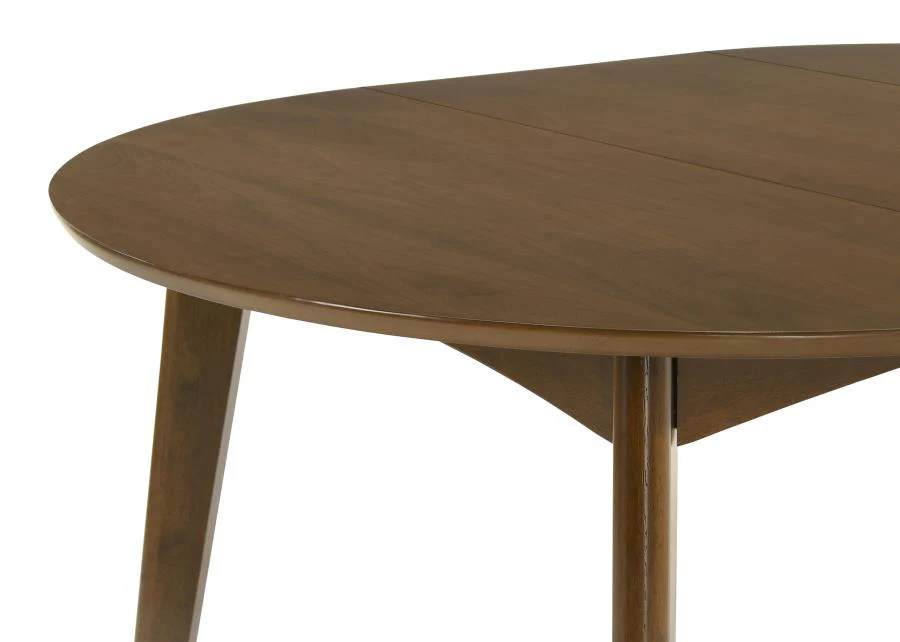Jedda - Oval Extension Leaf Dining Table - Dark Walnut - Image 5