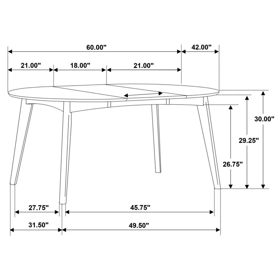 Jedda - Oval Extension Leaf Dining Table - Dark Walnut - Image 8