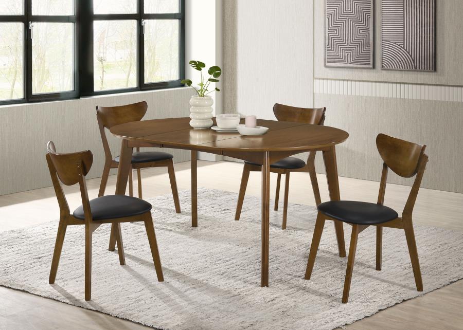Jedda - Oval Extension Leaf Dining Table - Dark Walnut - Image 9
