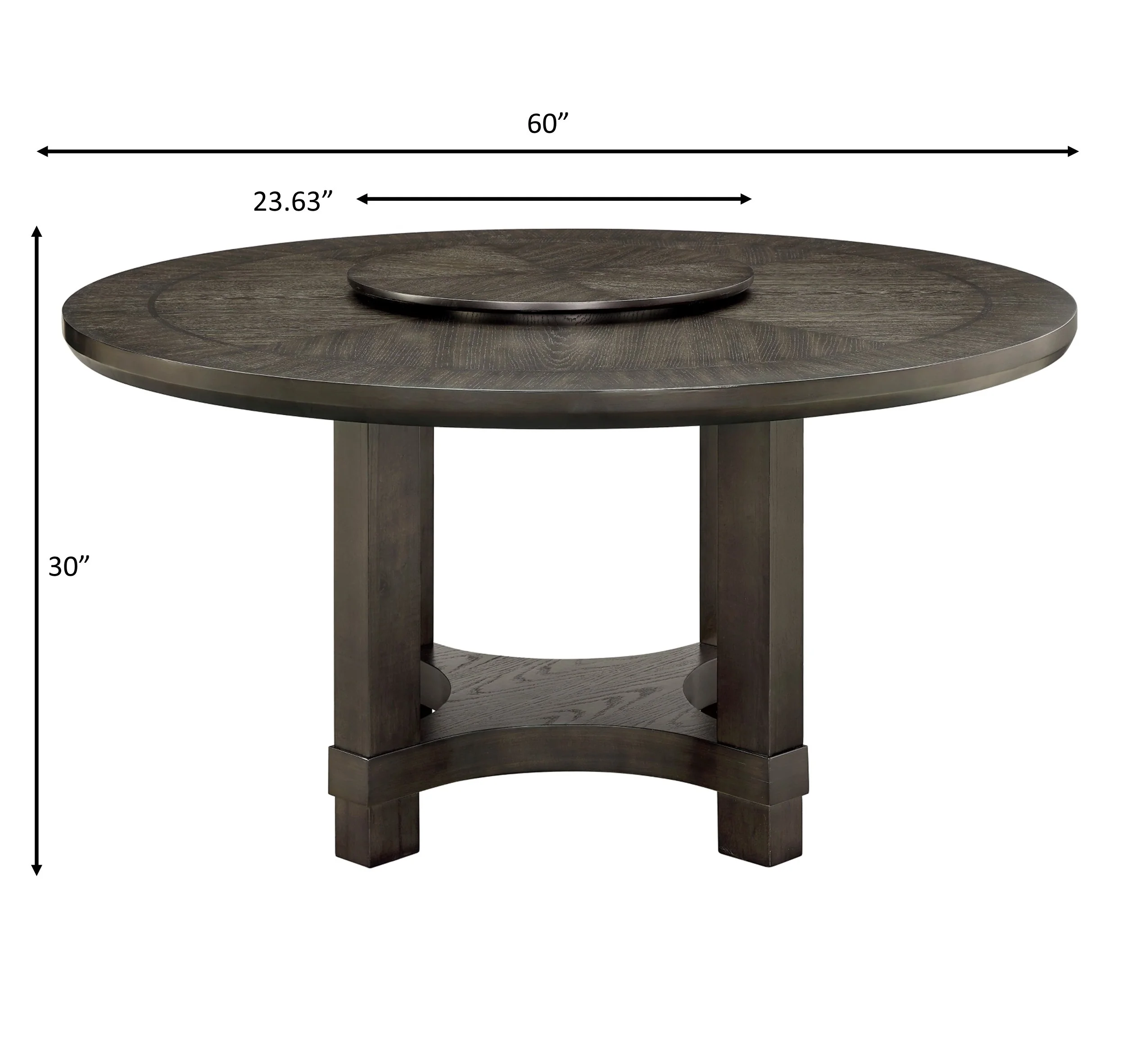 Jeffries Round Table W/ Lazy Susan - Image 2