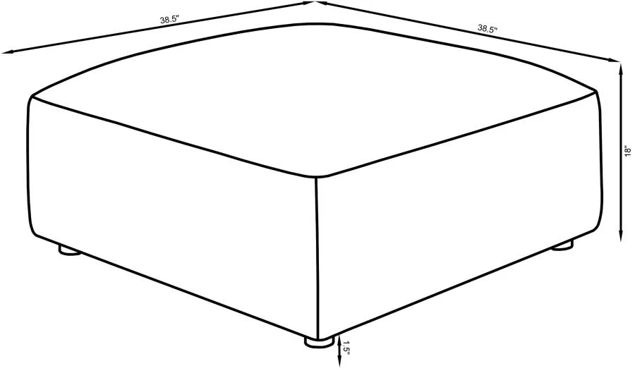 Jennifer - Square Upholstered Ottoman - Image 10