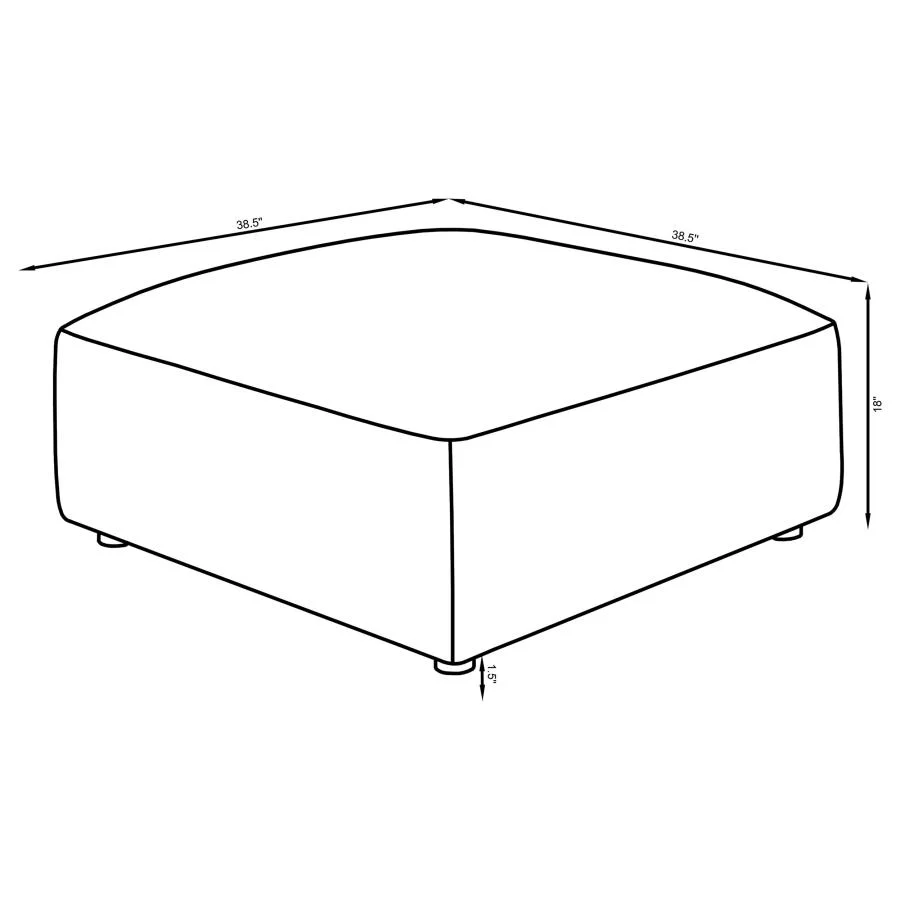 Jennifer - Square Upholstered Ottoman - Image 9