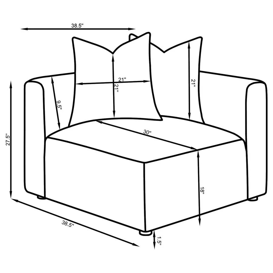 Jennifer Upholstered Armless / Corner Chair - Image 57