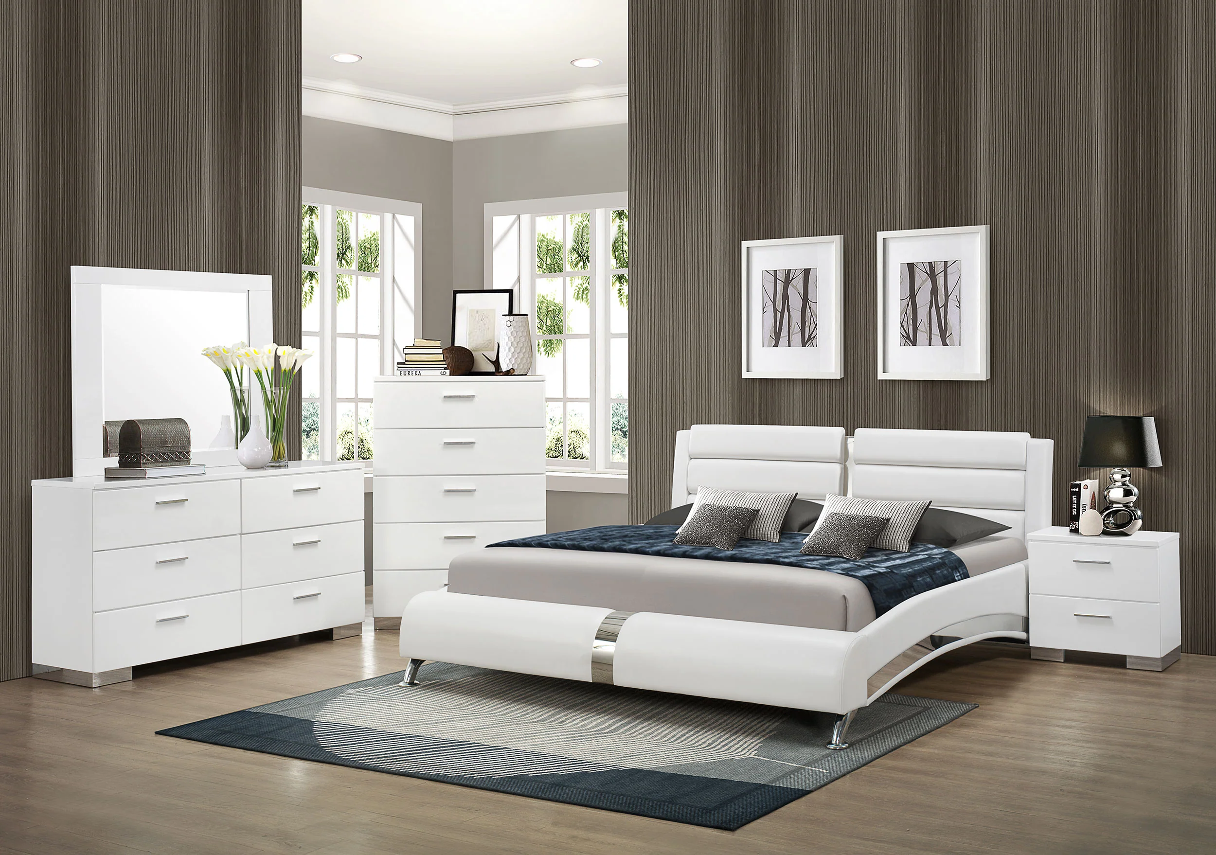Jeremaine Bedroom Set White - Image 168