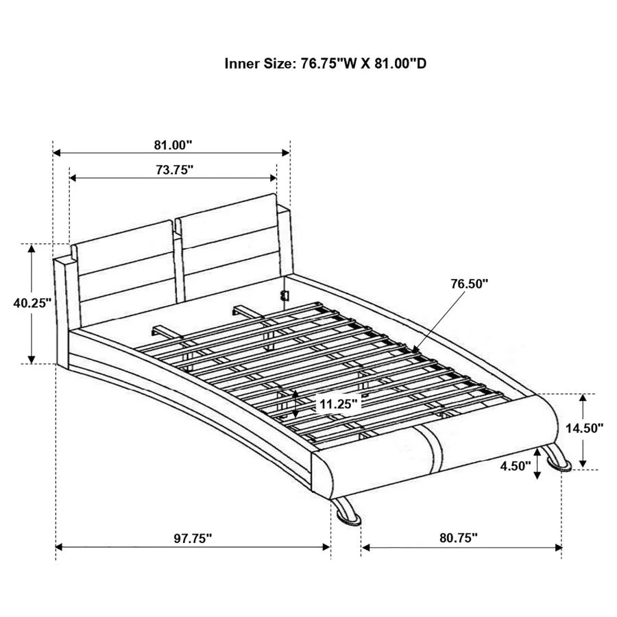 Jeremaine Upholstered Eastern King Sleigh Bed White - Image 7