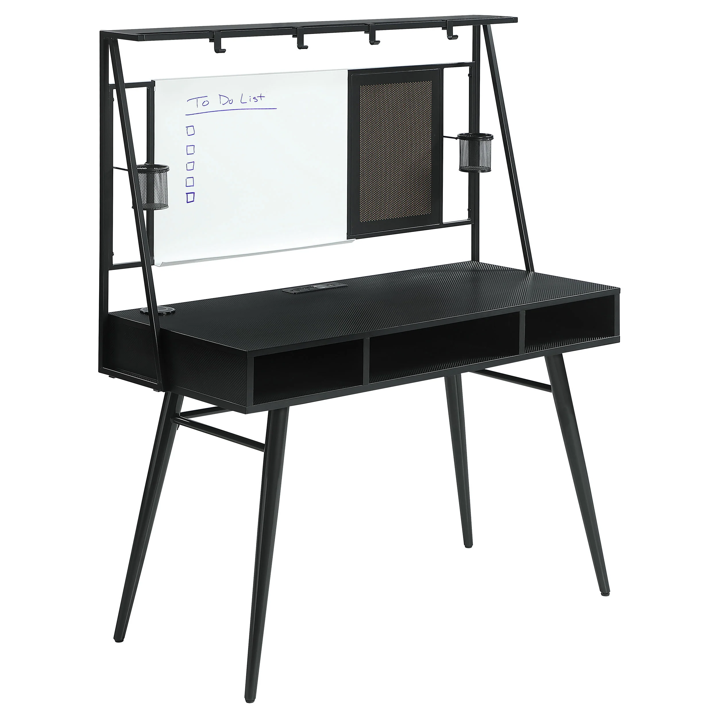 Jessie - Writing Desk With Whiteboard And USB - Black - Image 12