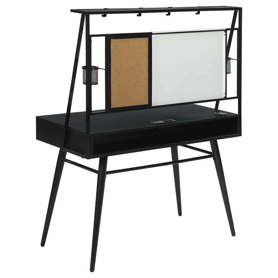 Jessie - Writing Desk With Whiteboard And USB - Black - Image 4