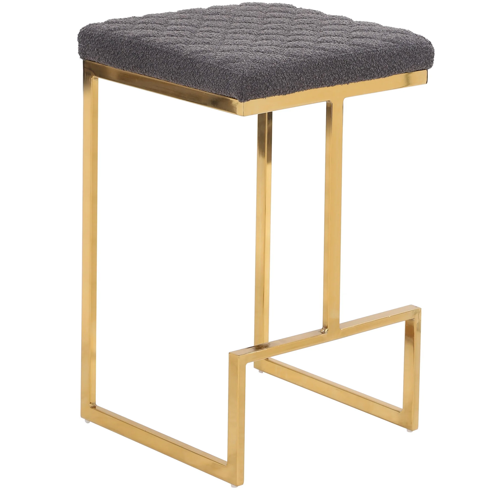 Joel - Mid Century Modern Luxury Upholstered Stool - Image 10