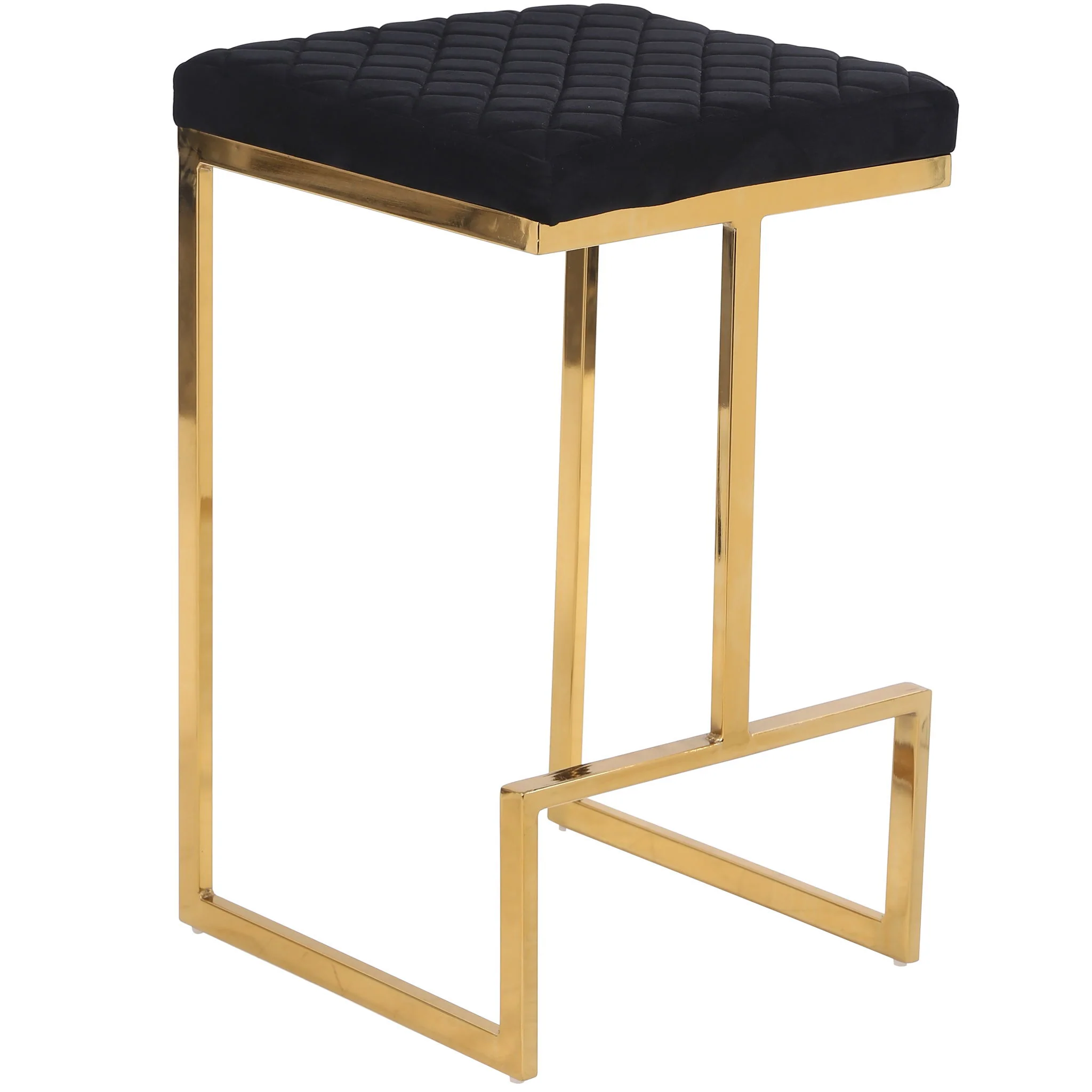 Joel - Mid Century Modern Luxury Upholstered Stool - Image 8