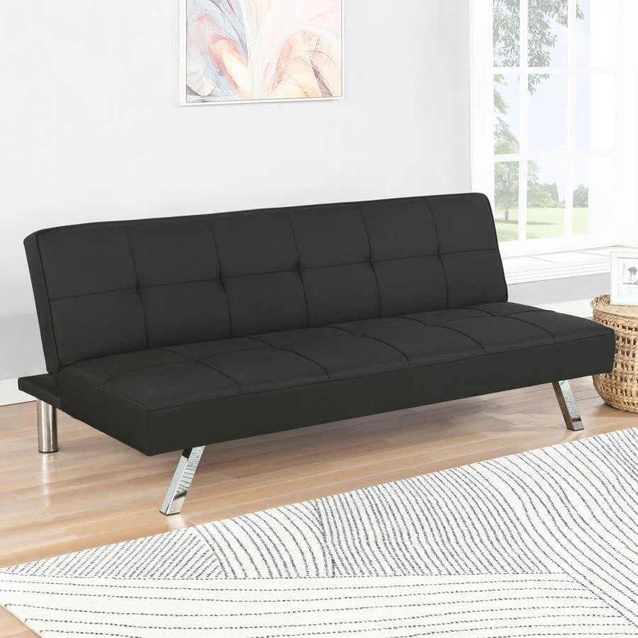 Joel - Upholstered Tufted Convertible Sofa Bed - Image 2