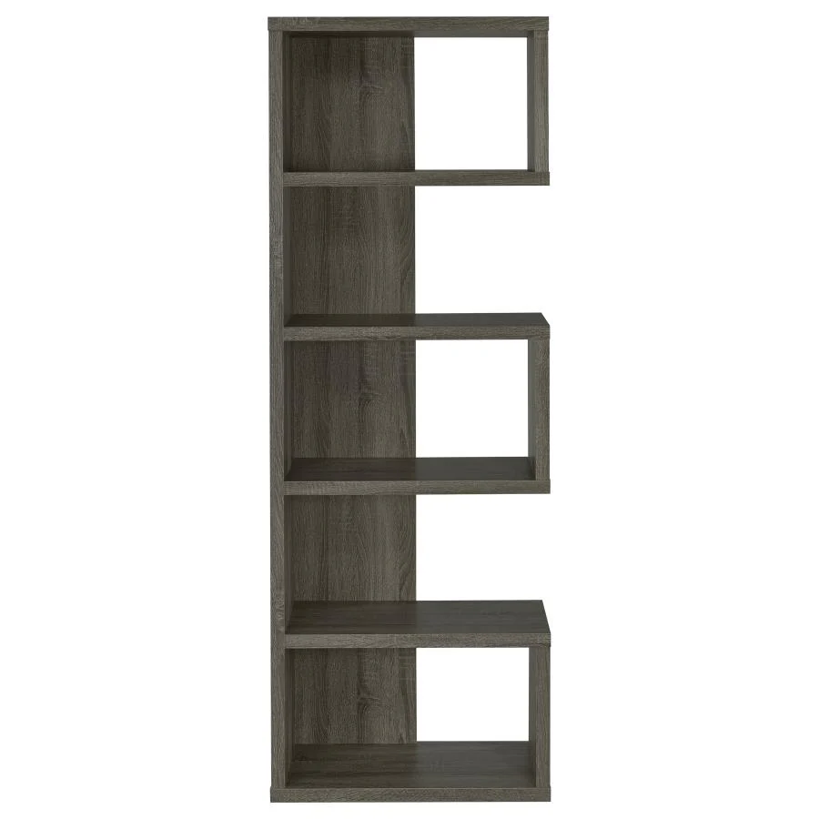 Joey - 5-tier Alternating Boxes Design Bookcase - Image 3