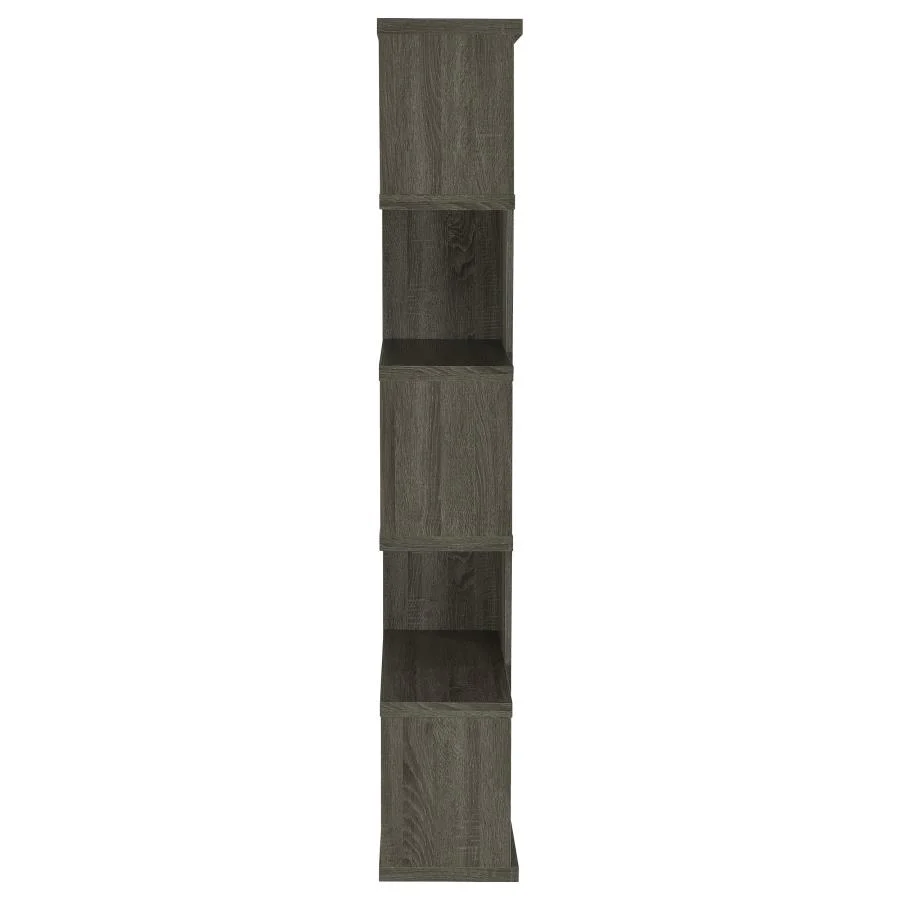 Joey - 5-tier Alternating Boxes Design Bookcase - Image 5